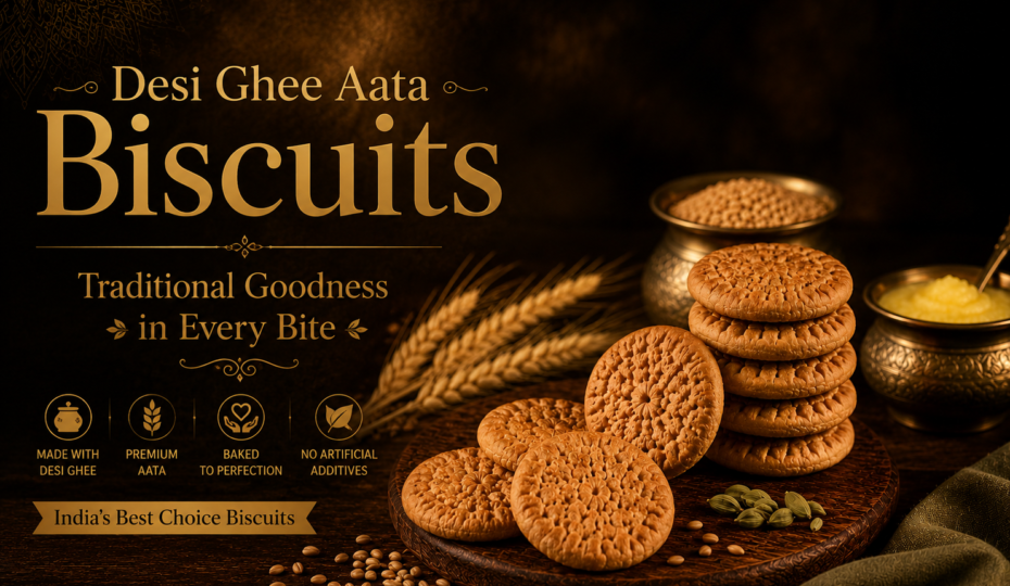 Pure Desi Ghee Aata Biscuits
