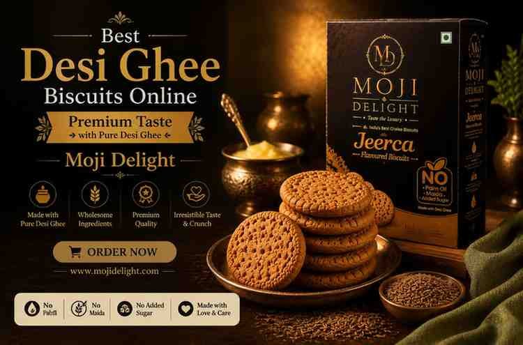 Best Desi Ghee Biscuits Online – Premium Taste with Pure Desi Ghee | Moji Delight