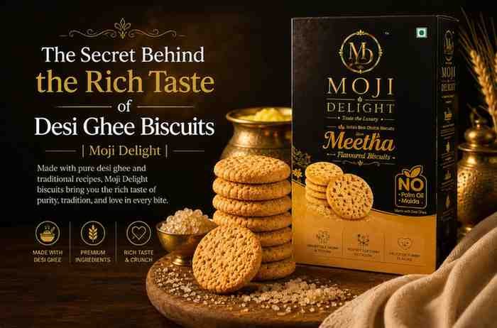 The Secret Behind the Rich Taste of Desi Ghee Biscuits | Moji Delight