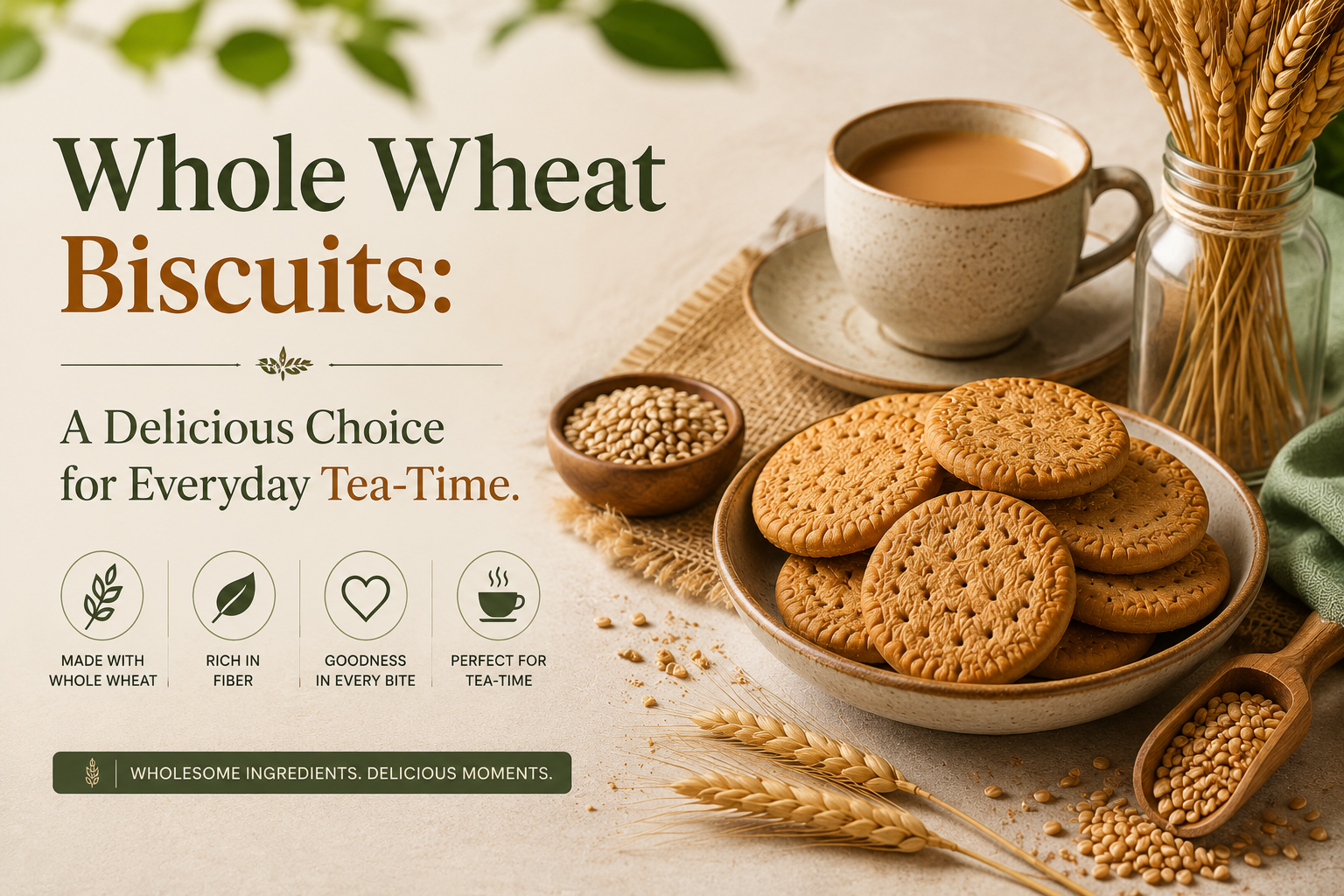 Whole Wheat Biscuits: A Delicious Choice for Everyday Tea-Time