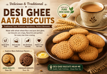 Desi Ghee Aata Biscuits